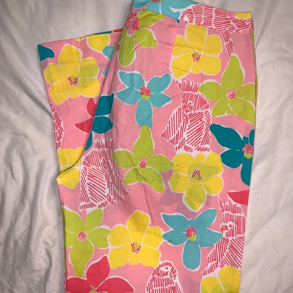 Lilly Pulitzer Cropped Pants Parrots Parrot-ise - Picture 3 of 4